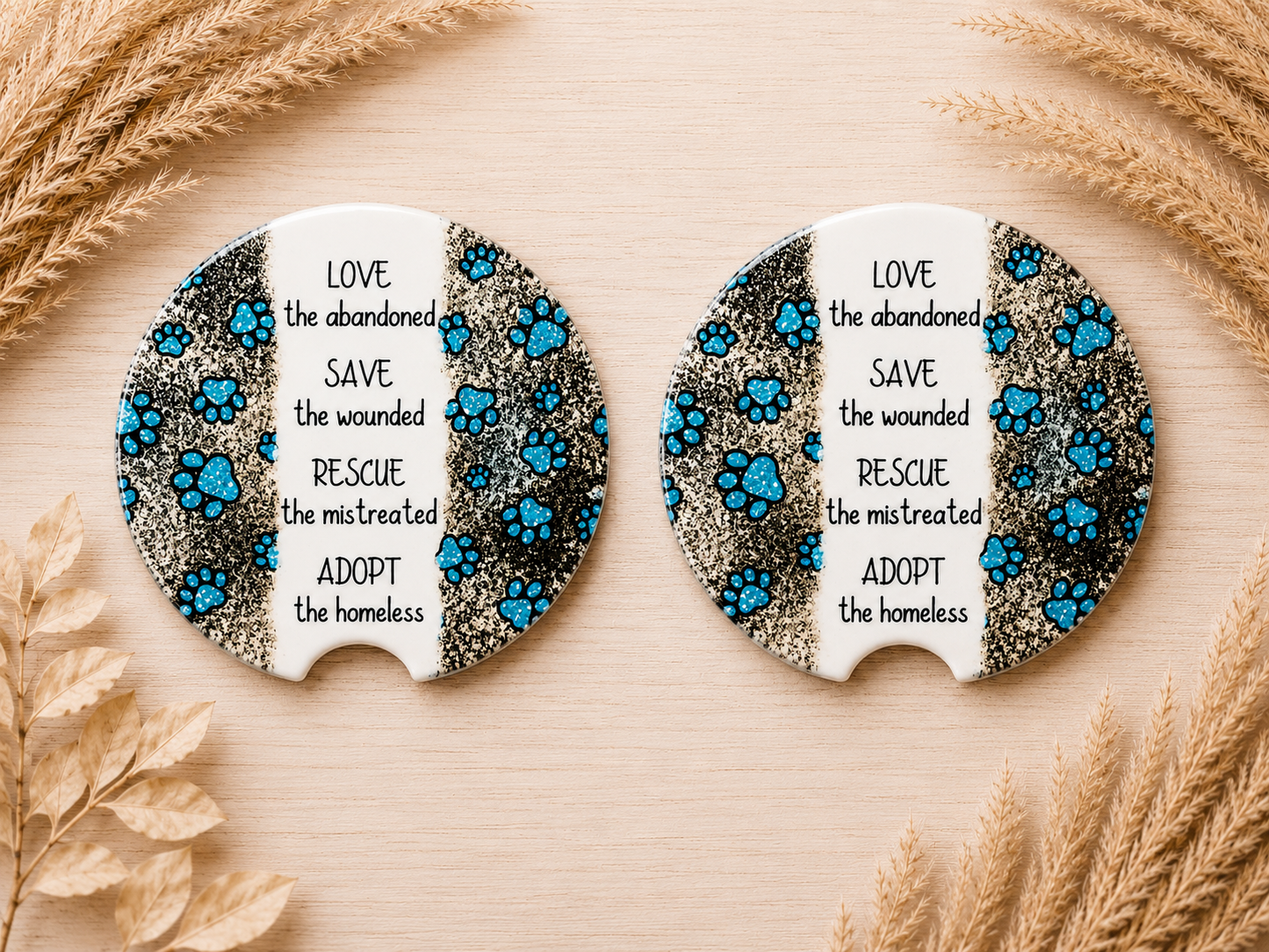 Rescue Love Car Coasters