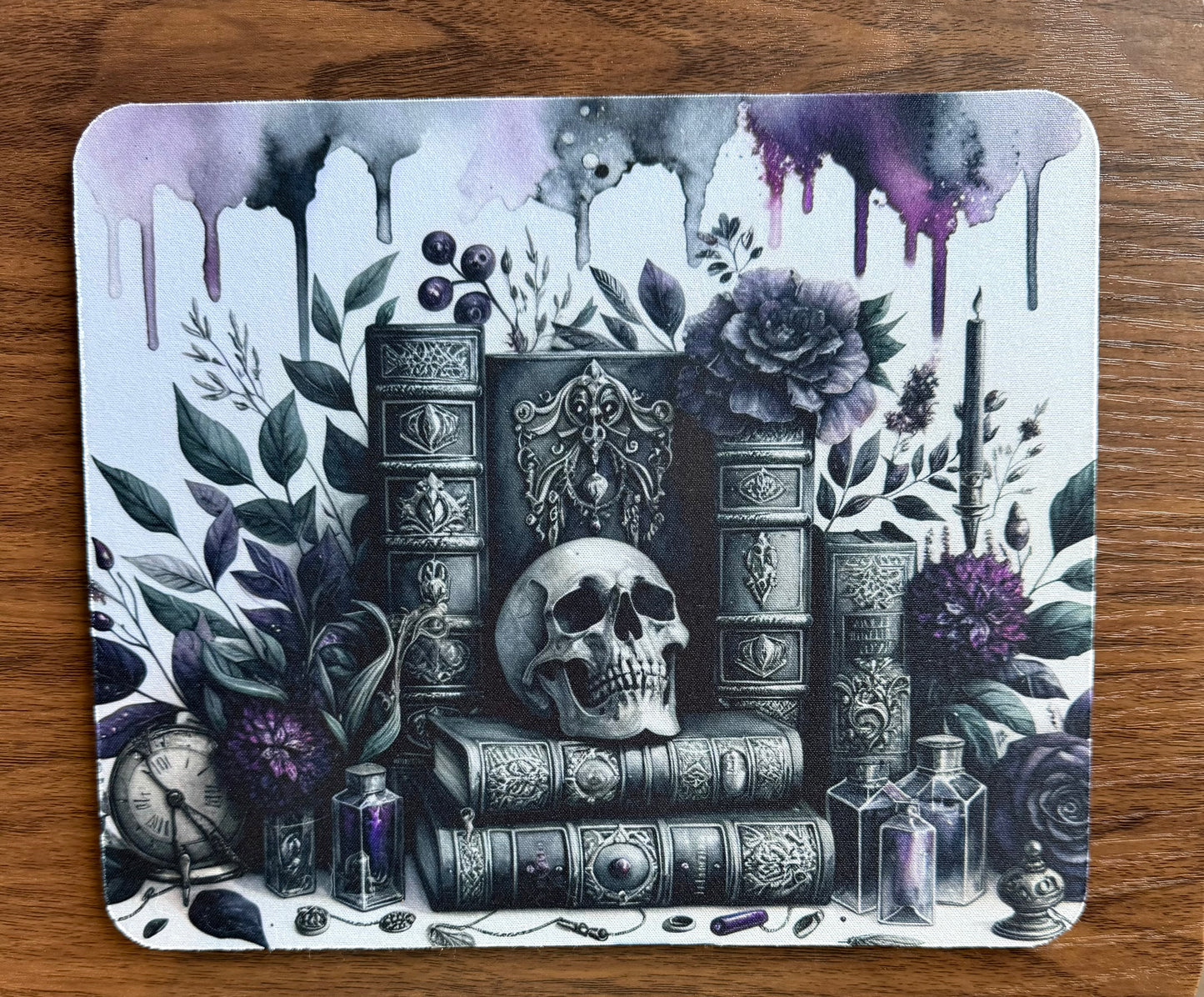 Skulls & Books Mousepad