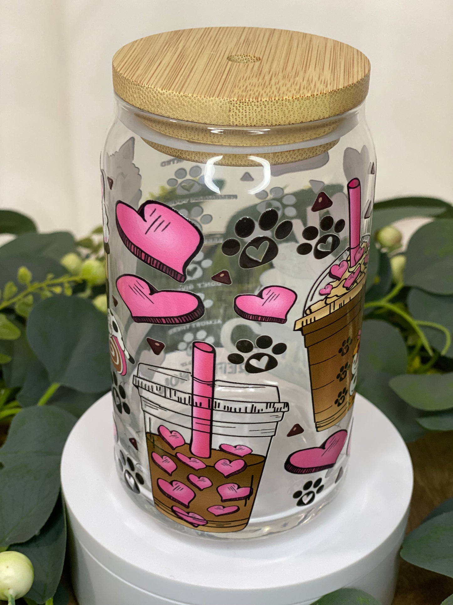 Cat Mom Glass Cup