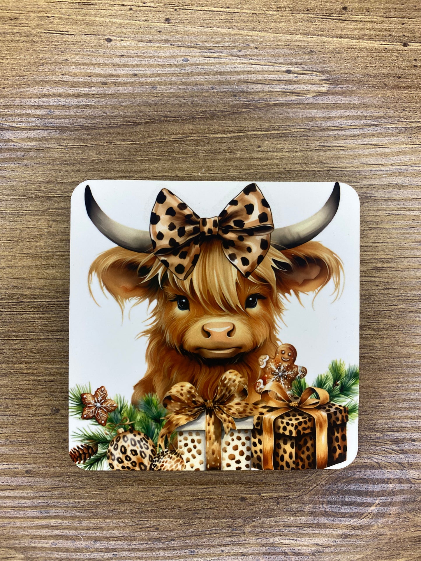 Christmas Cow Drink Coasters