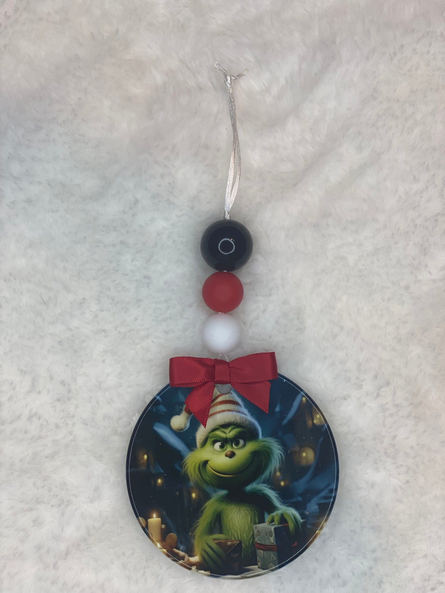 Smirky Fuzz Christmas Ornament