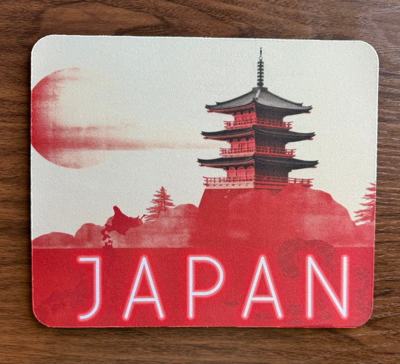Japan mousepad featuring Japanese-inspired artwork and cultural design for home office, gaming setup, or desk decor.