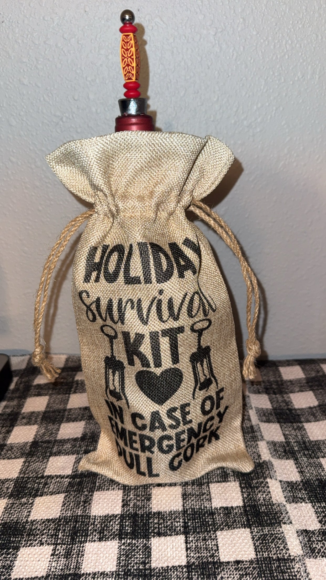 Holiday Survival Wine Tumbler Set