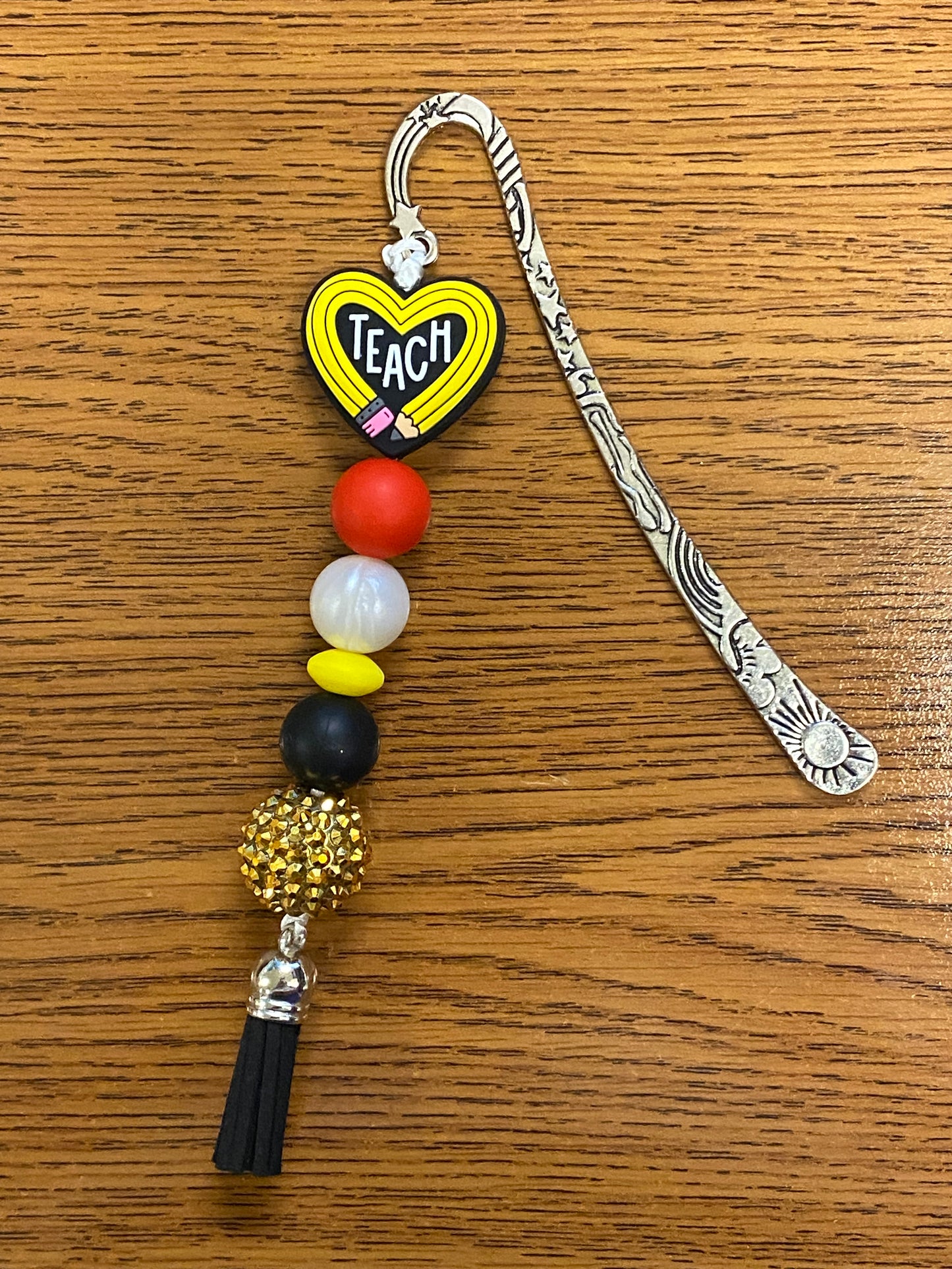 Teach Beaded Bookmark