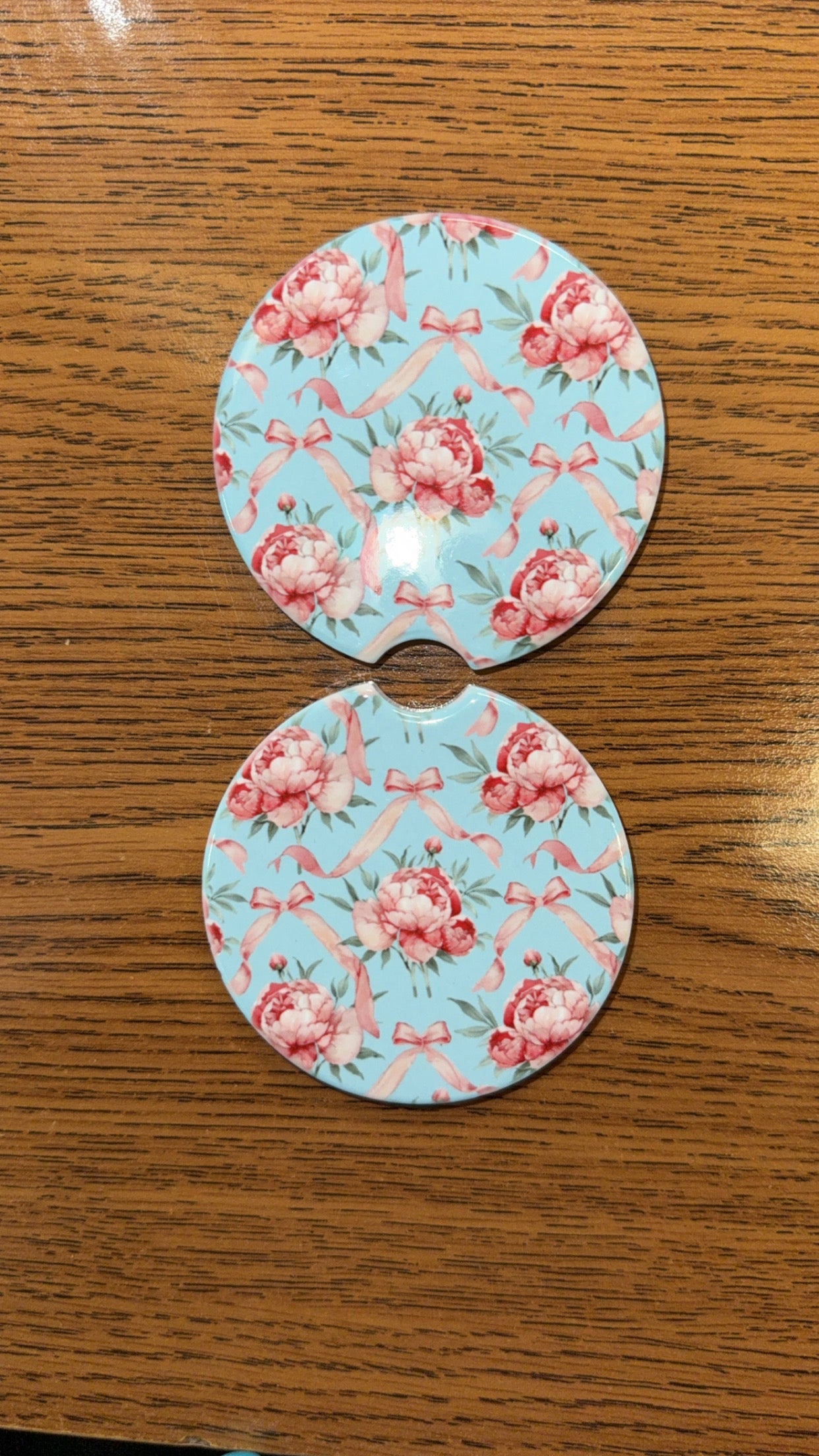 Floral Bows Skinny Tumbler & Car Coasters