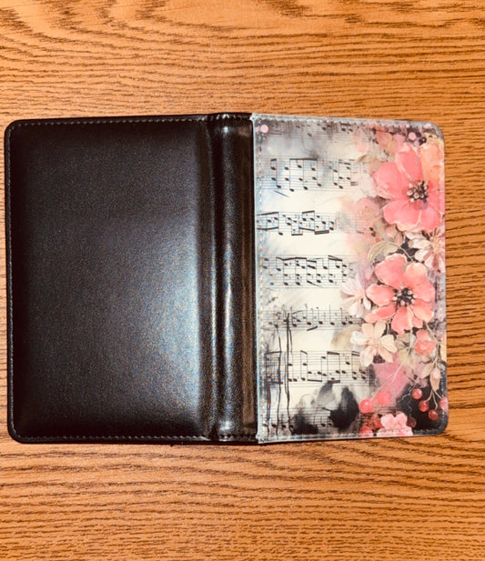 Rhythmic Bloom Floral Travel Passport Cover