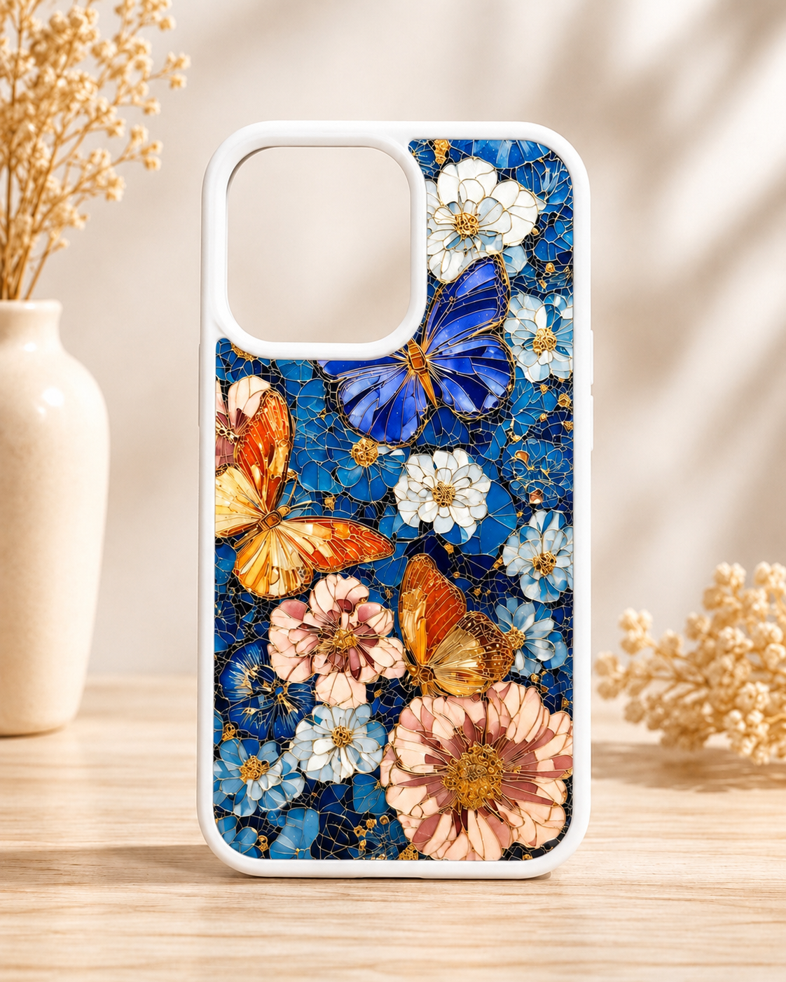 Blue Butterfly Floral Phone Case