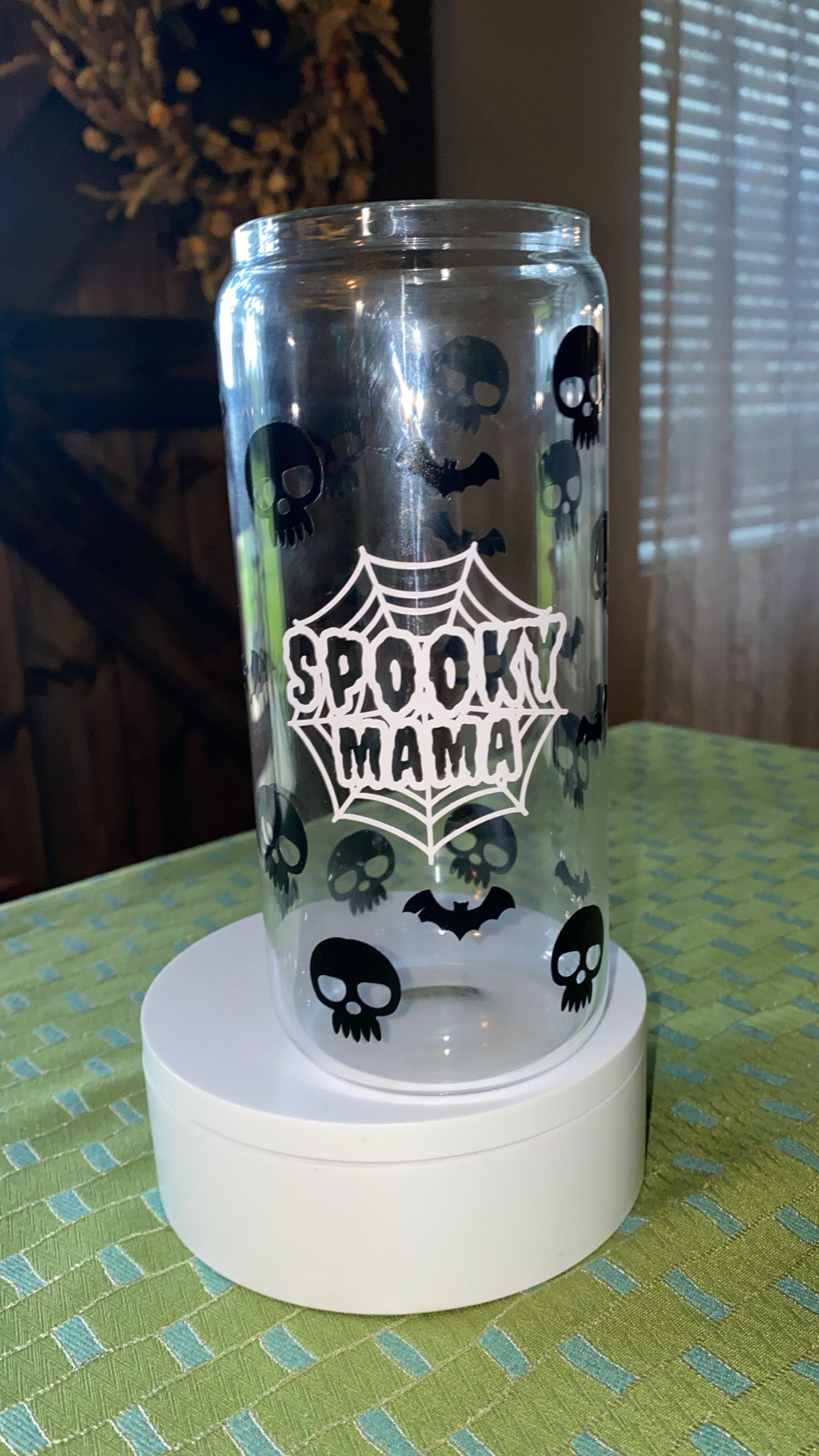 Spooky Mama Glass Cup