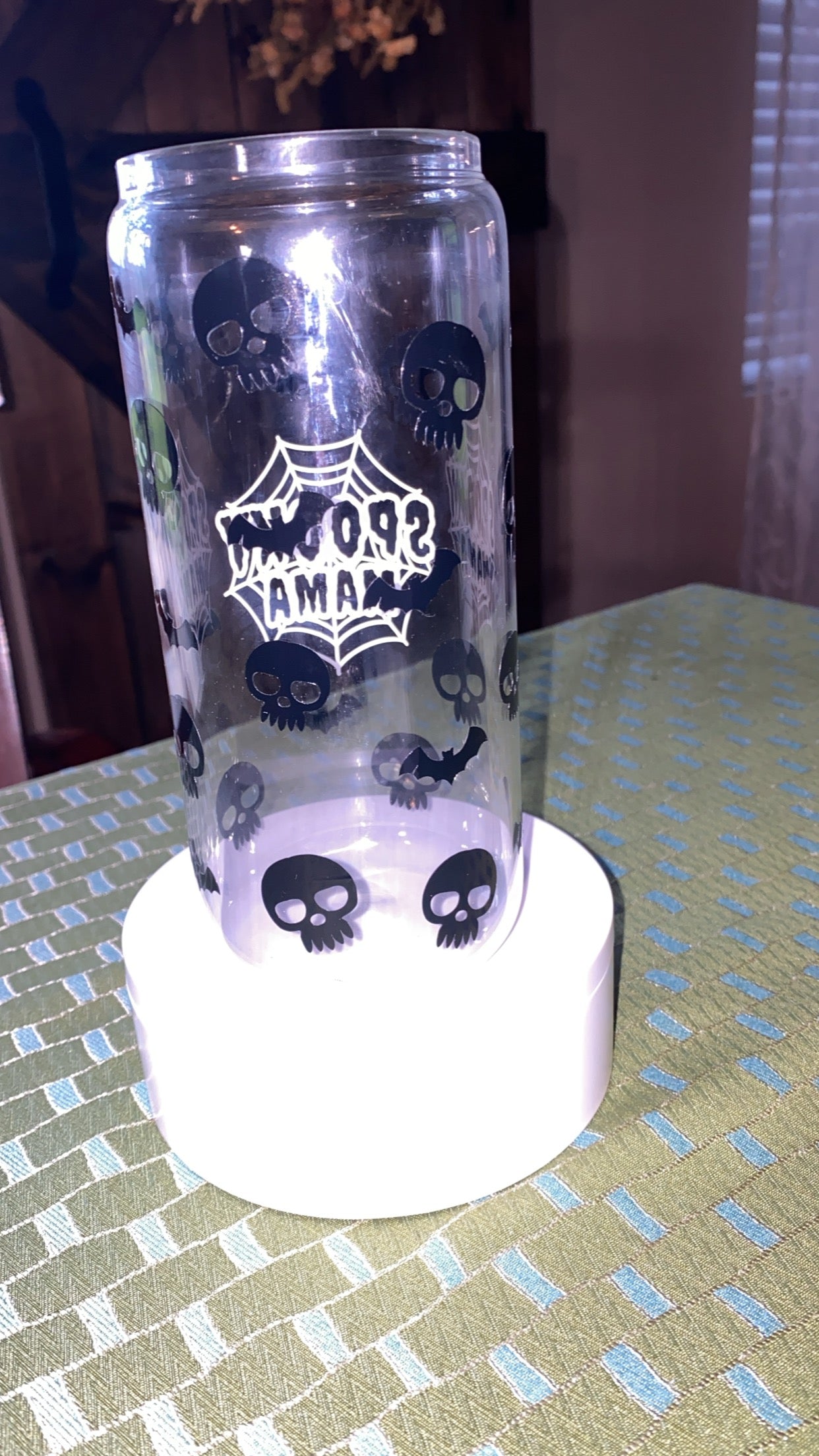 Spooky Mama Glass Cup