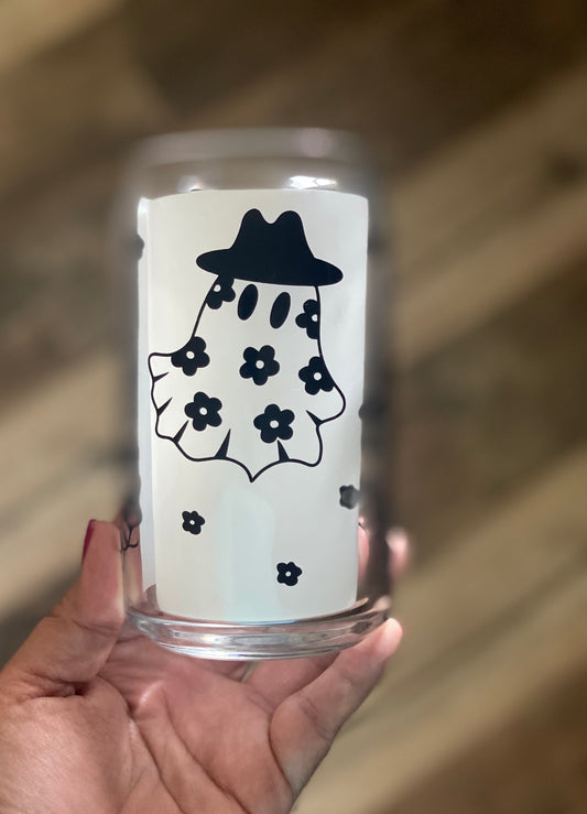 Hatty Ghost Glass Cup