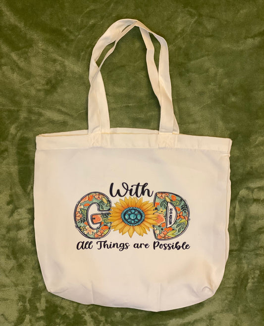 With God Tote Bag
