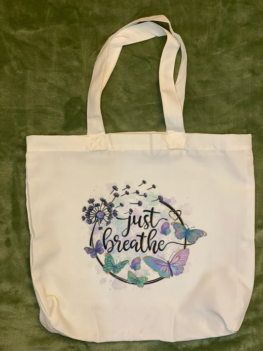 Just Breathe Tote Bag