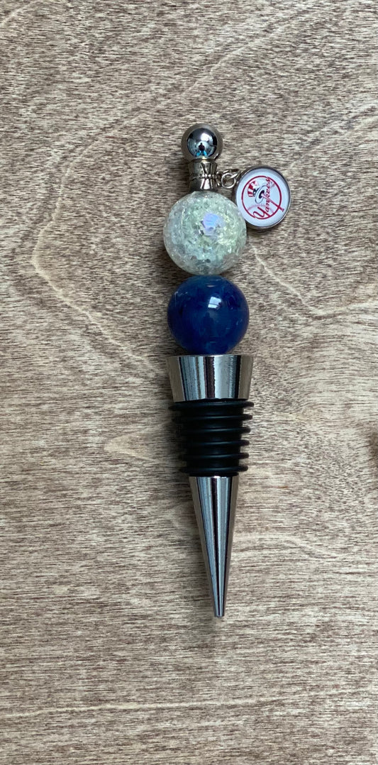 Sporty Blue Wine Stopper