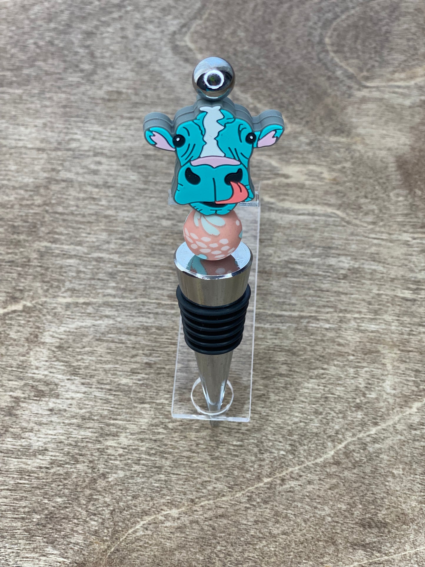 Aqua Cow Wine Stopper