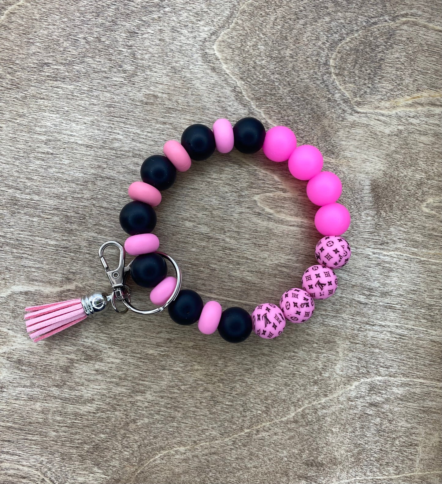 Hot Pink Keychain Wristlet