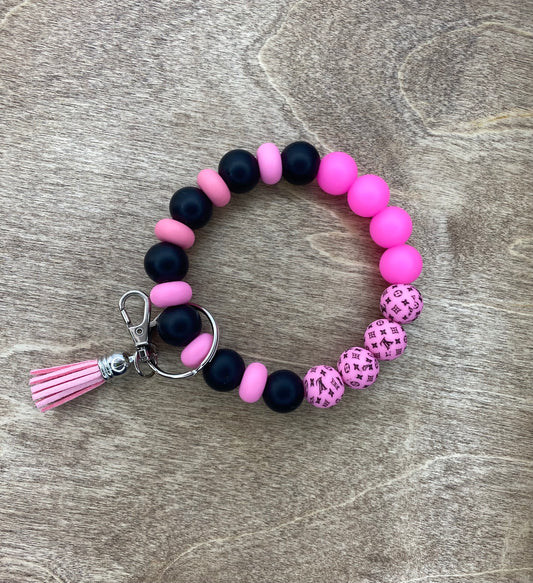 Hot Pink Keychain Wristlet