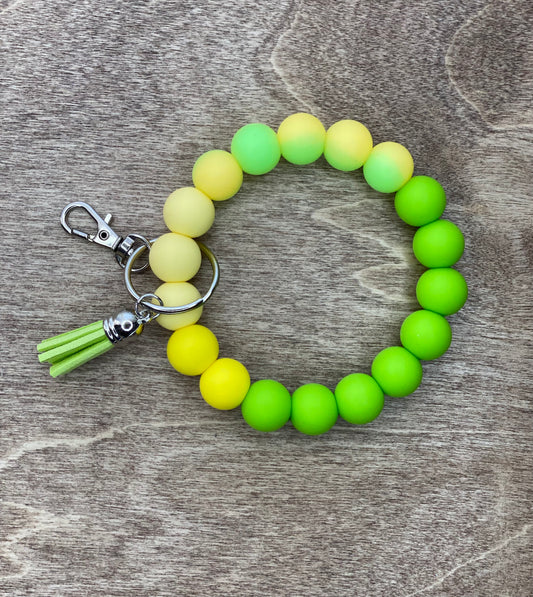 Neon Green Keychain Wristlet