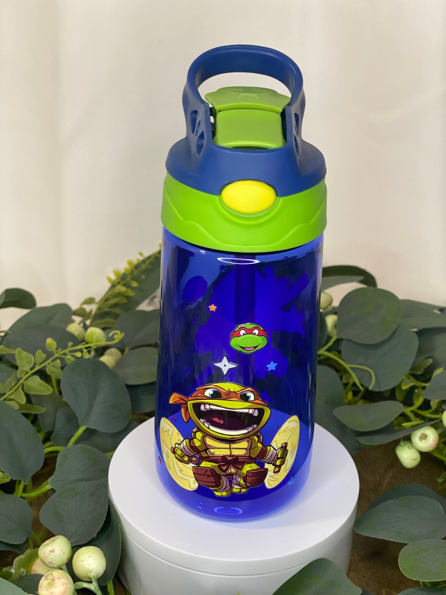 Purple N Red Turtle Kids Water Bottle