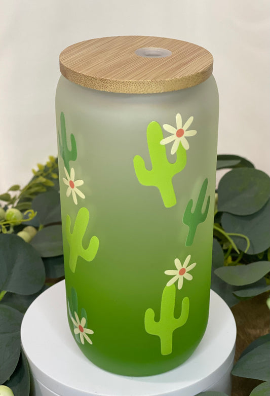 Cactus Glass Cup