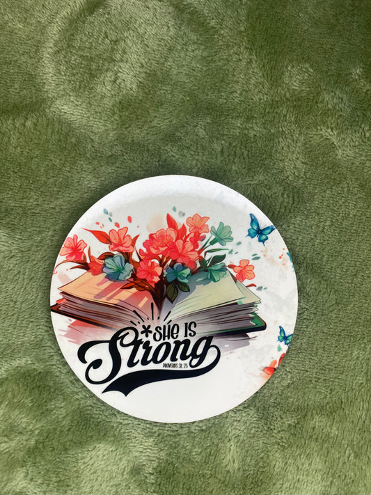 She Is Strong Drink Coaster