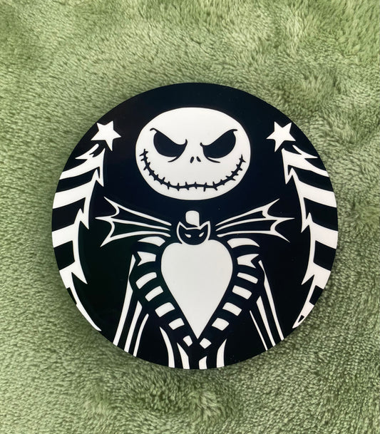 Smirky Skeleton Drink Coaster