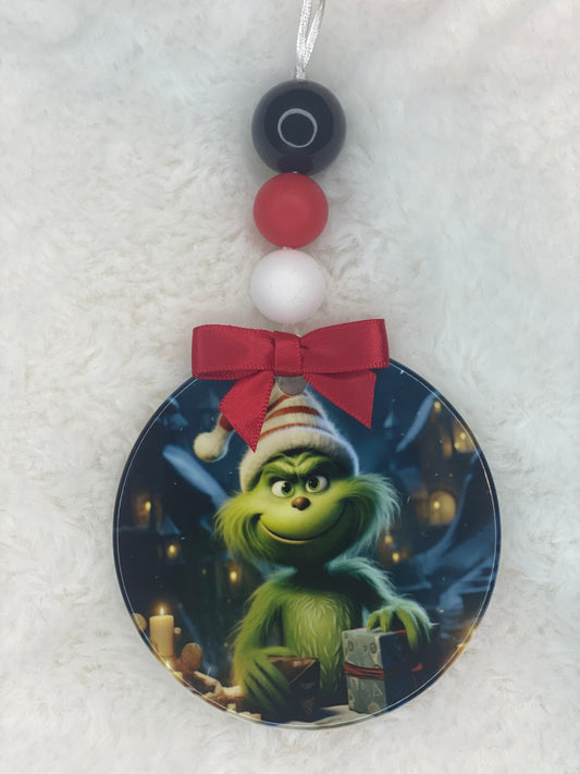 Smirky Fuzz Christmas Ornament
