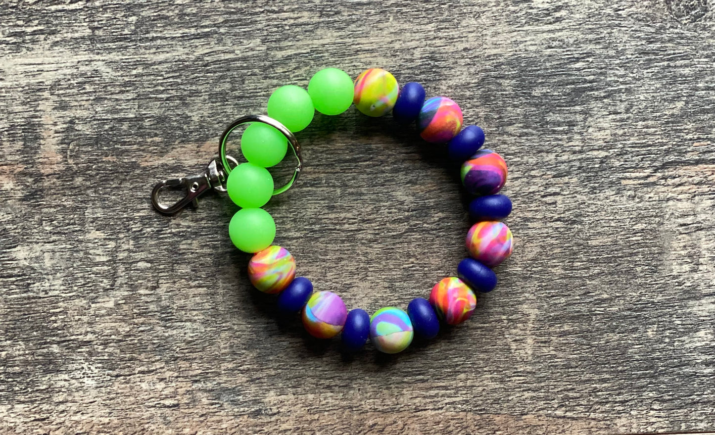 Color Swirl Keychain Wristlet