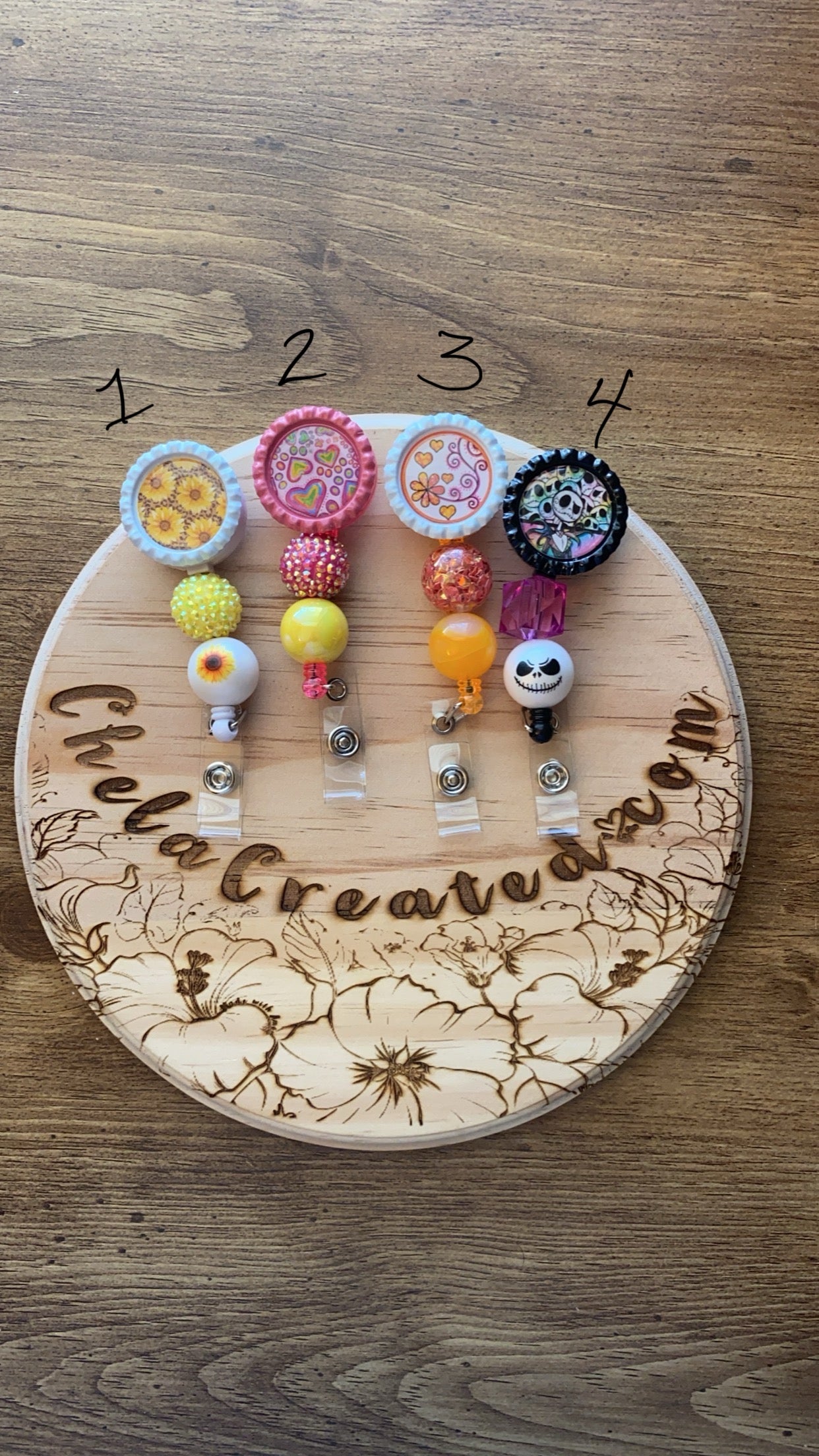 Bottle Cap Beaded Badge Reels 2