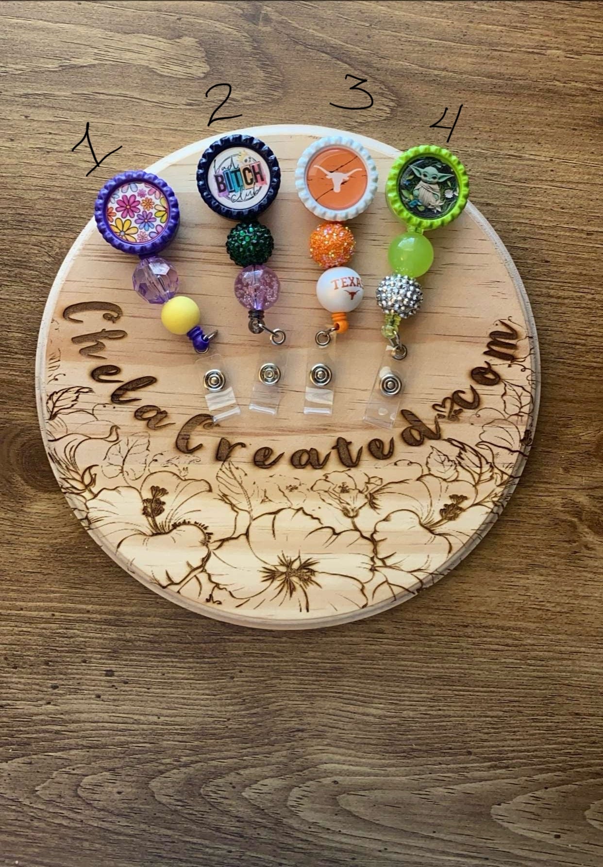 Bottle Cap Beaded Badge Reels 1