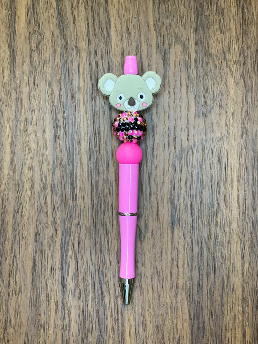 Pinky Koala Beaded Pen