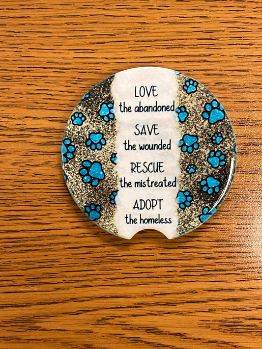 Rescue Love Car Coasters