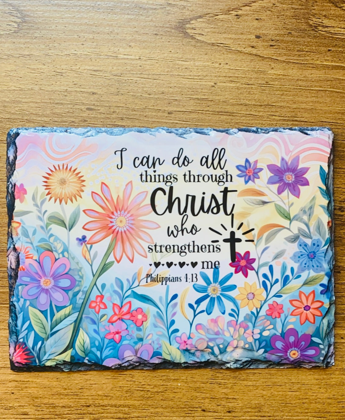 Through Christ Photo Slate