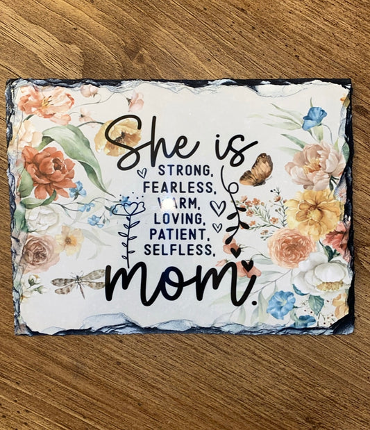 She is Mom Photo Slate