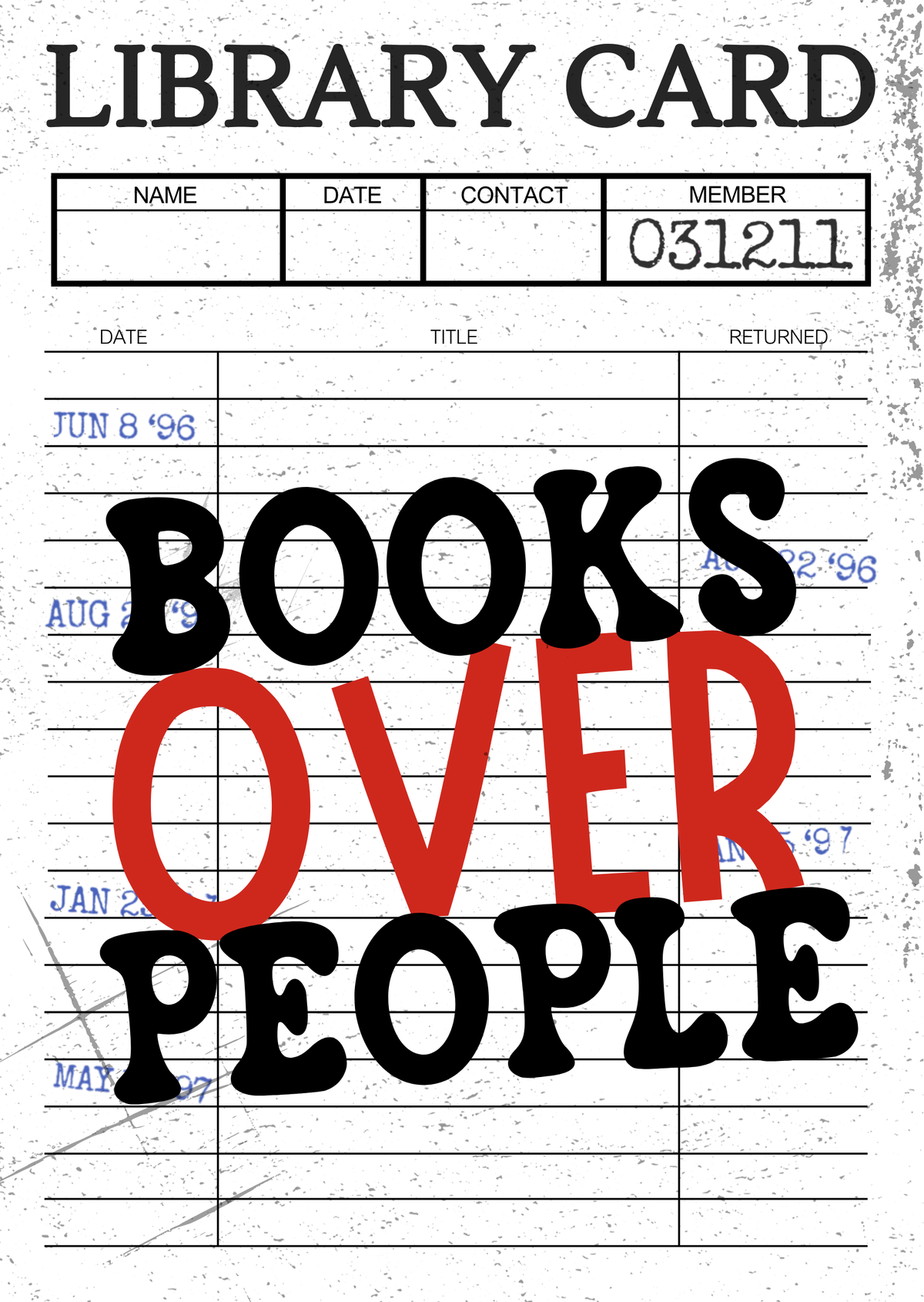 In My Bookish Girlie Era mini library card sticker for book lovers and readers