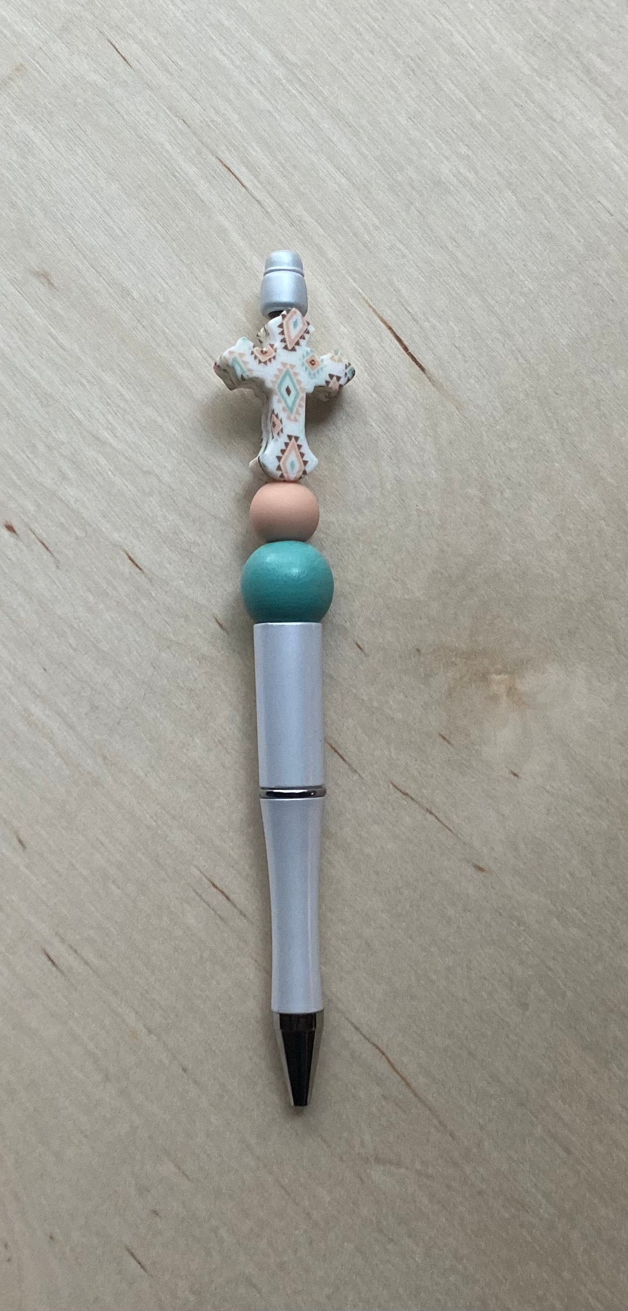 Boho Cross Beaded Pen