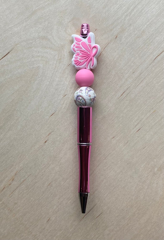 Butterfly Cancer Awareness  Beaded Pen