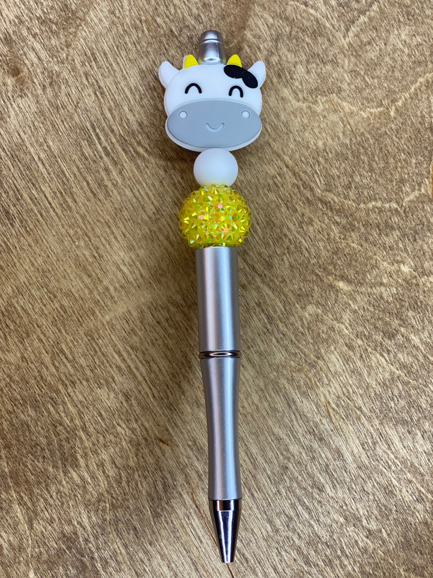 Happy Cow Beaded Pen