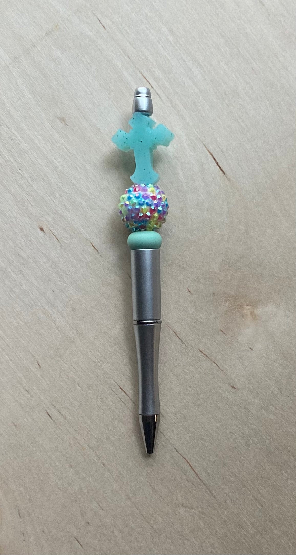 Shimmery Cross Beaded Pen