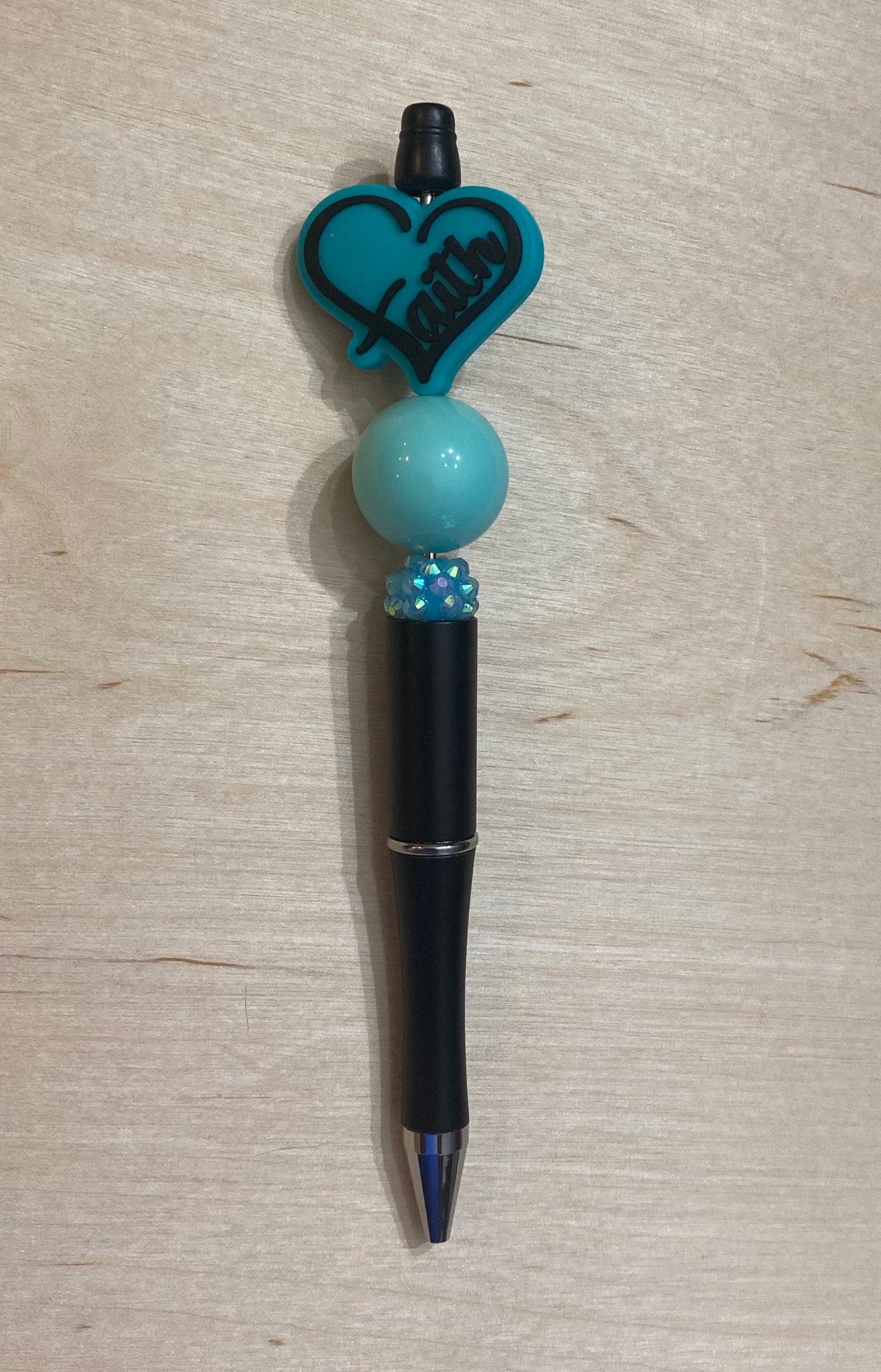 Faith Heart Beaded Pen